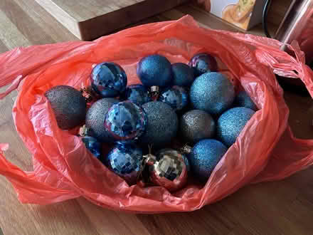 Photo of free Blue Christmas baubles (MK7, Wavendon Gate) #1