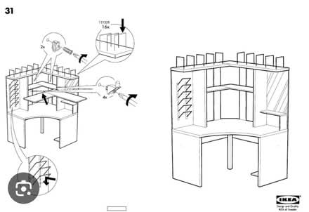 Photo of free IKEA Old Mikea Corner desk (Watford Junction, WD17) #4