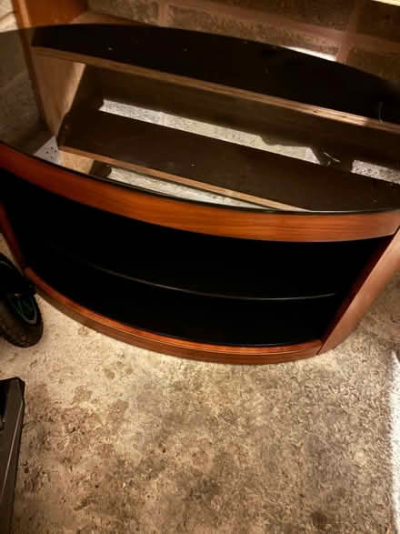 Photo of free Black topped tv stand/coffee table (Swiss Gardens) #2