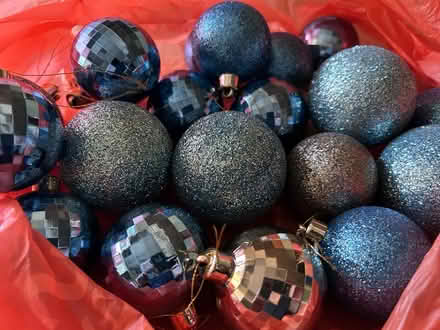 Photo of free Blue Christmas baubles (MK7, Wavendon Gate) #2