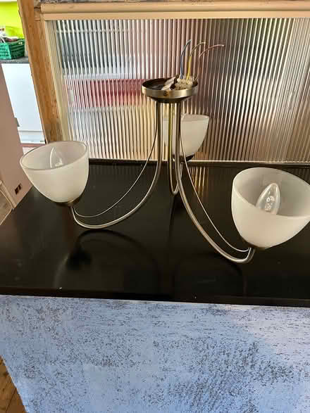 Photo of free 2 brass ceiling lights (Ware SG12) #1