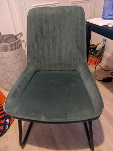 Photo of free Green velvet chairs (Bushey, WD23) #1