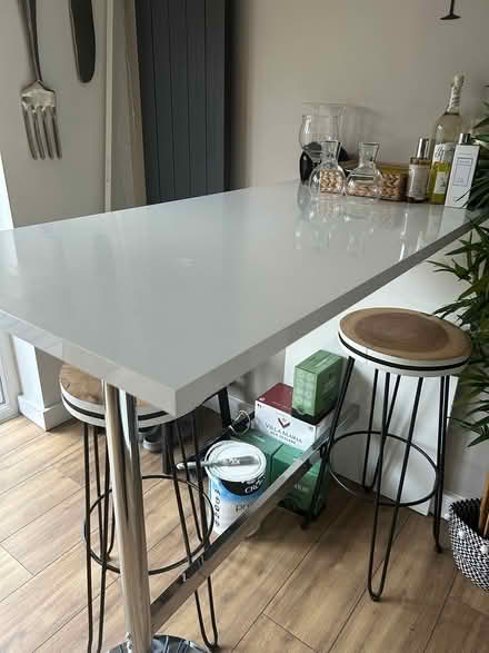 Photo of free White gloss breakfast bar (Catshill Bromsgrove B61) #2