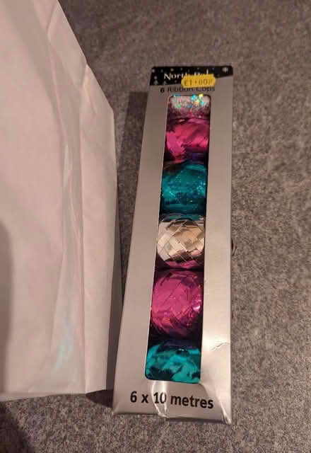 Photo of free Shiny Metallic Ribbon For Christmas Presents Etc (CT15) #2