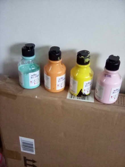 Photo of free Part-Used Bottles Of Pastel-Coloured Paints (CT9) #1