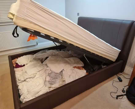 Photo of free King size ottoman storage bed frame (Richings Park SL0) #2