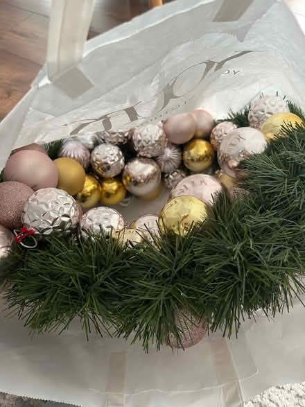 Photo of free Hand made Christmas wreath and tin (AL10) #2