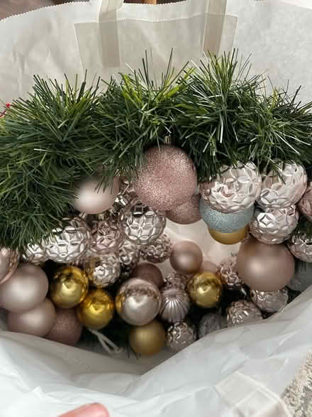 Photo of free Hand made Christmas wreath and tin (AL10) #1