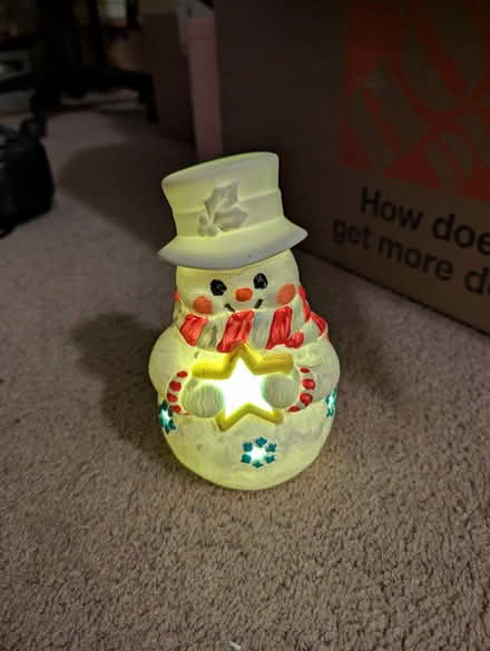 Photo of free Ceramic light up snowman (280/Winchester) #2