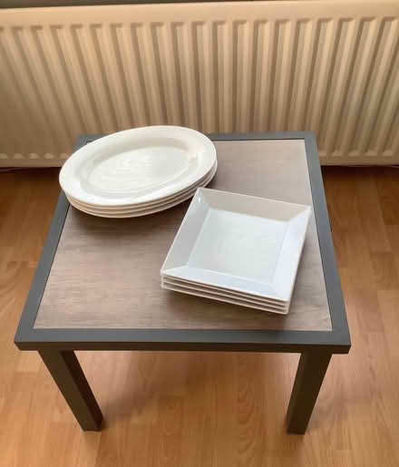 Photo of free Four white square and four white oval dinner plates plates (AB11) #1
