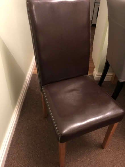 Photo of free 4 brown dining room chairs as photo (Little Neston CH64) #1
