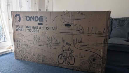 Photo of free Strong cardboard box for posting or storing a bike (Brighton Marina Village BN2) #1