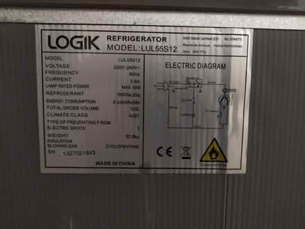 Photo of free Fridge, under counter (Lamerton) #3