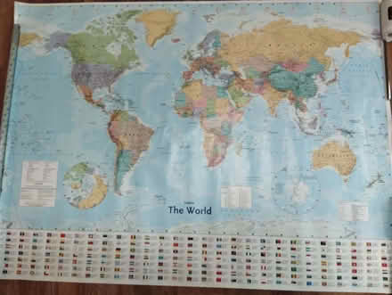 Photo of free Large World Map (Hawk Green SK6) #1