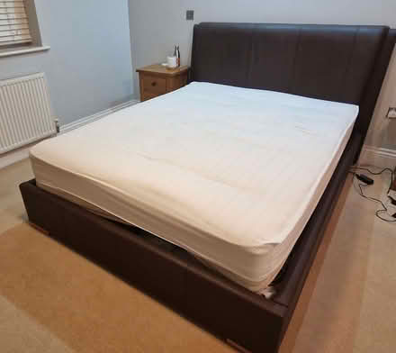 Photo of free King size ottoman storage bed frame (Richings Park SL0) #1