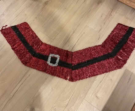 Photo of free Red tinsel Christmas tree skirt (Woolton, Liverpool) #1