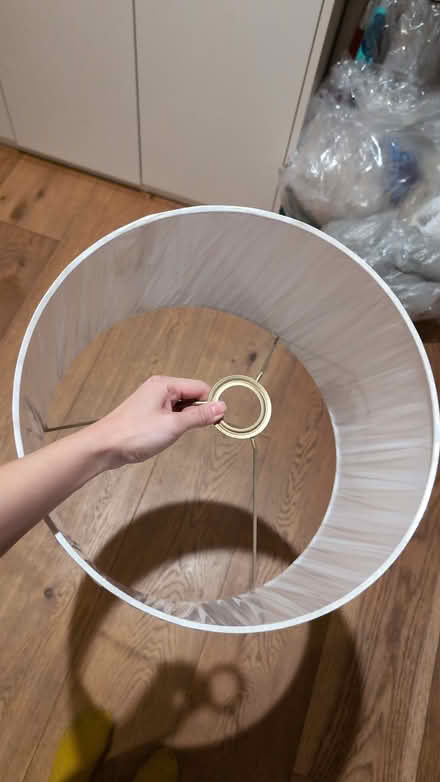 Photo of free White lampshade (38cm dia.) (Hatton Wall, EC1N) #1