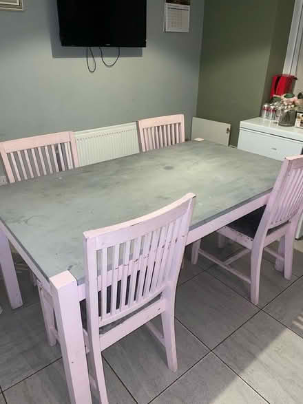 Photo of free Solid oak table and four chairs (Childwall L25) #2