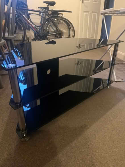 Photo of free Black Glass TV Stand (Salford M6) #3