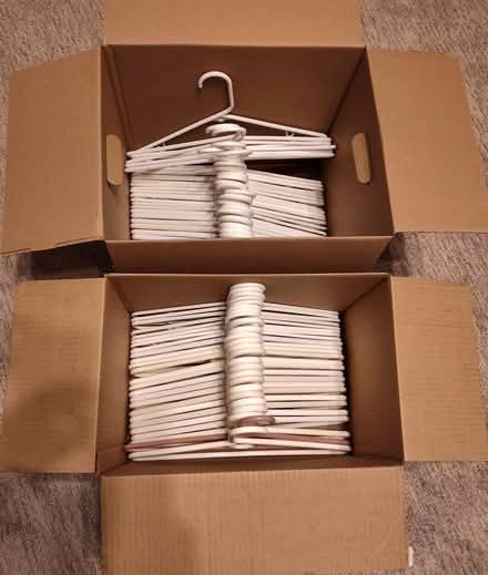 Photo of free Lot of plastic clothes hangers (Carlsbad) #1