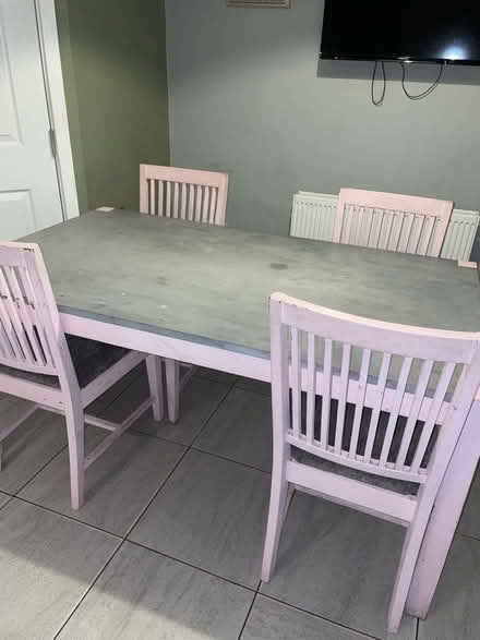 Photo of free Solid oak table and four chairs (Childwall L25) #1