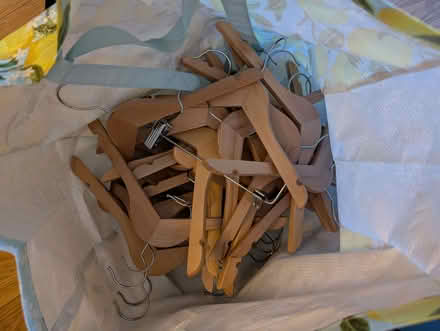 Photo of free Bag of wooden kids hangers (Emerson Park RM11) #1