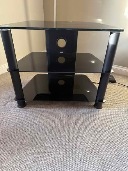 Photo of free Black Glass TV Stand or Corner Unit (Esher KT10) #2