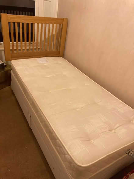 Photo of free Single divan bed with headboard and 2 drawers. (Penrith CA11) #1