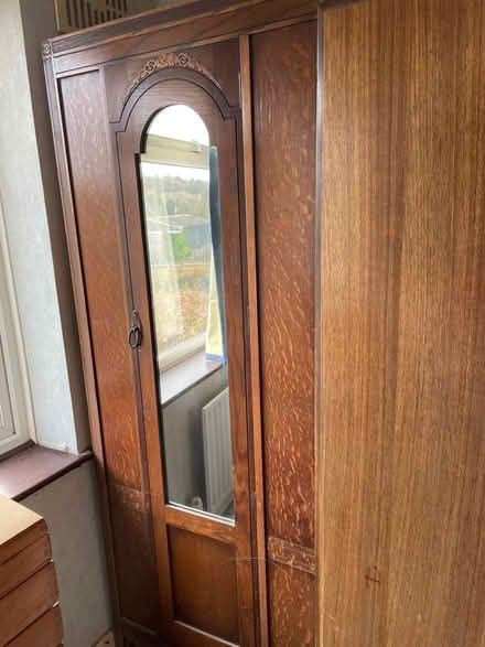 Photo of free Small antique wardrobe with mirror front (Wombourne WV5) #1