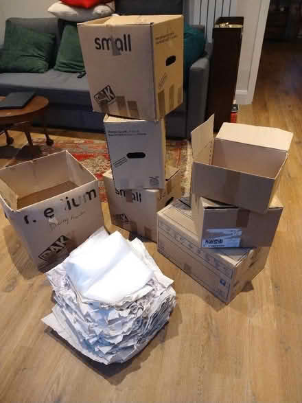 Photo of free Variety of cardboard boxes for moving/storage (Garston WD25) #1
