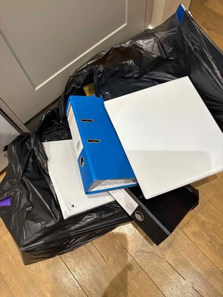 Photo of free Two bags of lever arch files (ST7) #1