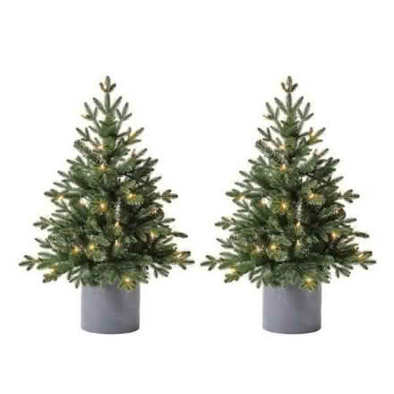 Photo of Pair of matching small Christmas trees (Winnersh RG41) #1