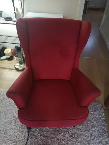 Photo of free Red Armchair Wingback (Calne, Wiltshire) #2