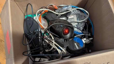 Photo of free Box of Assorted Electronics/Tech (Magoun Sq) #1