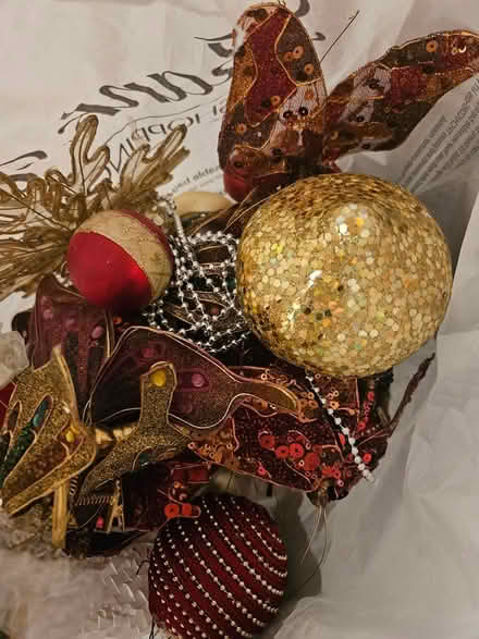 Photo of free 2 long garlands and asstd ornaments (Campbell near Pruneyard) #1