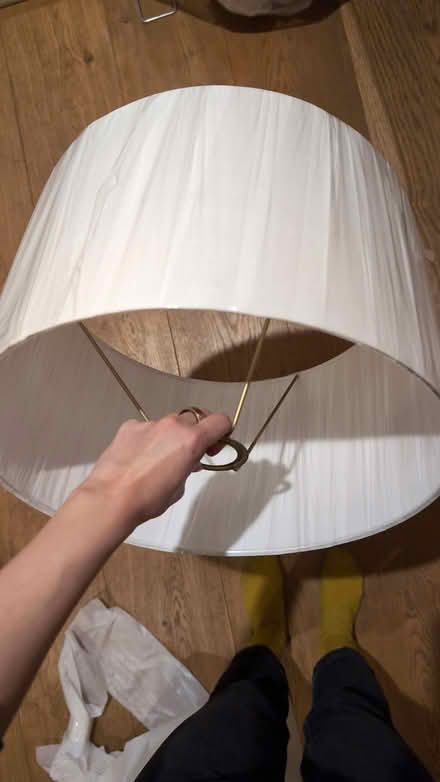 Photo of free White lampshade (38cm dia.) (Hatton Wall, EC1N) #2