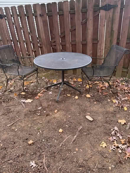 Photo of free Outdoor table with 2 chairs 18104 (Near wegmans on Tilghman) #1