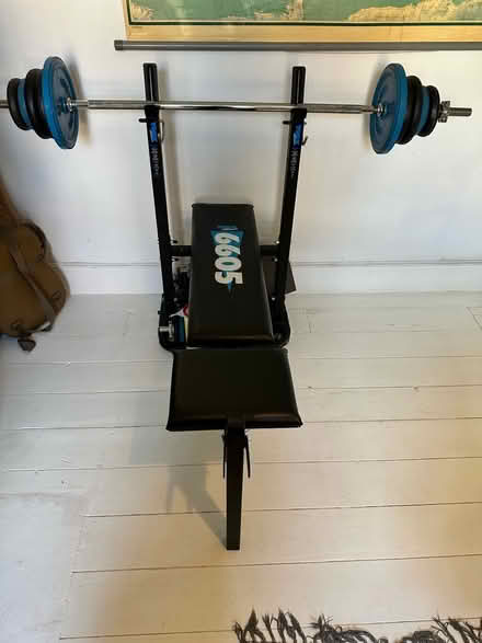 Photo of free Weight bench and weights (N165SJ) #1