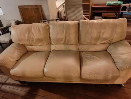 Photo of free Leather 3-piece sofa (Sinderhope (NE47)) #1