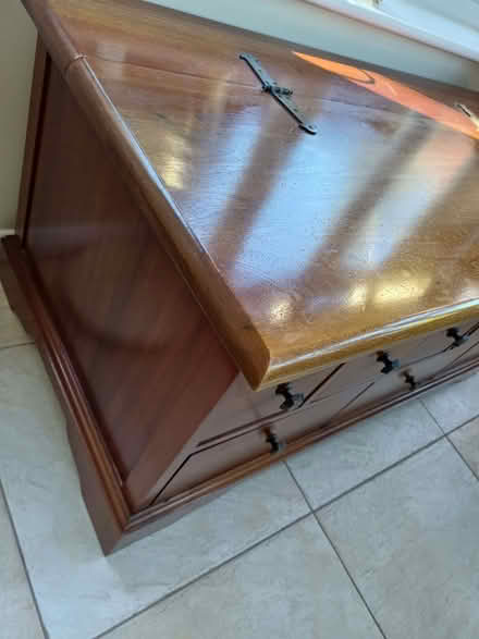 Photo of free Solid wood low chest with draws and hinged lid. (Moor Park HA6) #3