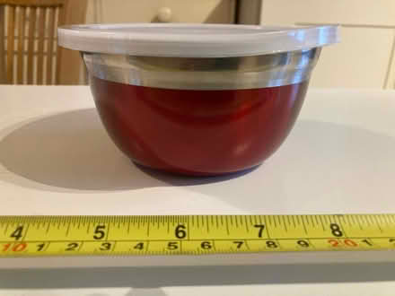 Photo of free Small metal bowl with plastic lid (Near Christchurch BA15) #1