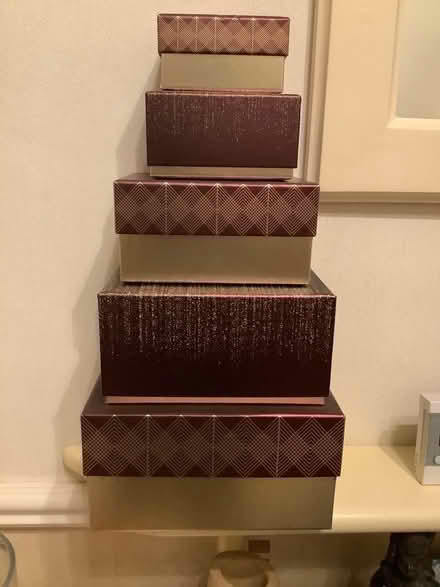 Photo of free Five stacking boxes (Central Derby DE22) #1