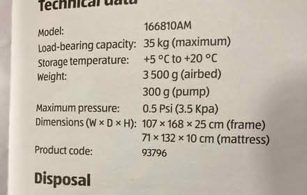 Photo of free Kids Inflatable Bed (Norcot RG30) #3