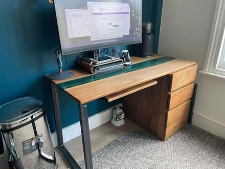 Photo of free Solid wood/resin desk (SW11) #1