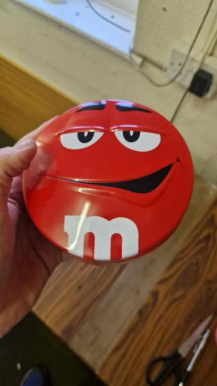 Photo of free M & M tin (Ingoldisthorpe, PE31) #1