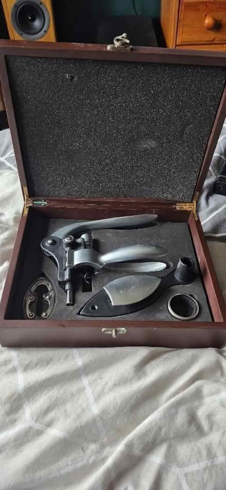 Photo of free Wine Corkscew in wooden box (Twerton) #1