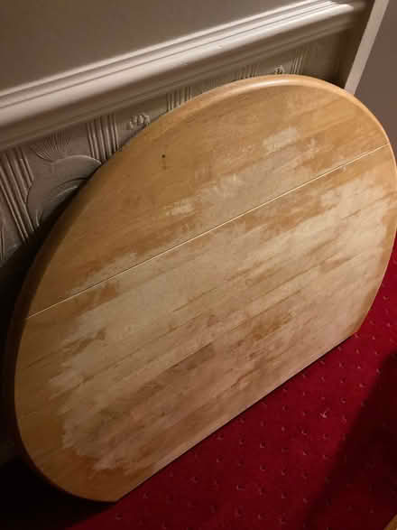 Photo of free Small round pine table with small drop leaves (Kings Heath B13) #2