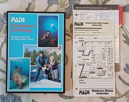 Photo of free PADI ADVANCED SCUBA DIVING MANUAL + Data Carrier Cards/Log (Emsworth PO10) #1