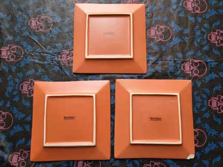 Photo of free Three 8x8" Square Plates, 1 Chipped (West 7th) #2