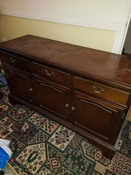Photo of free wooden draw cabinet dark colour (Friday Bridge PE14) #1